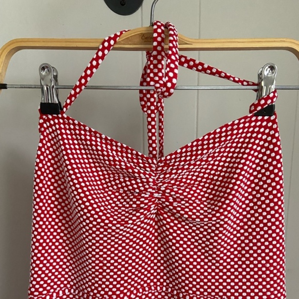 Betsey Johnson UO Exclusive Polka Dot Halter Midi Dress - Picture 4 of 6